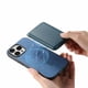 thumbnail image 4 of Funda de Cuero Magnética con Tarjetero para iPhone 16 Pro Cubierta Delgada Azul, 4 of 5