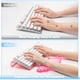 thumbnail image 3 of Soporte para teclado Rskinieei con reposamuñecas de acrílico rosa, 3 of 8