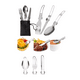 thumbnail image 2 of Set 5 Piezas Ollas Cubierto Pegables Ultraligero Camping, 2 of 3