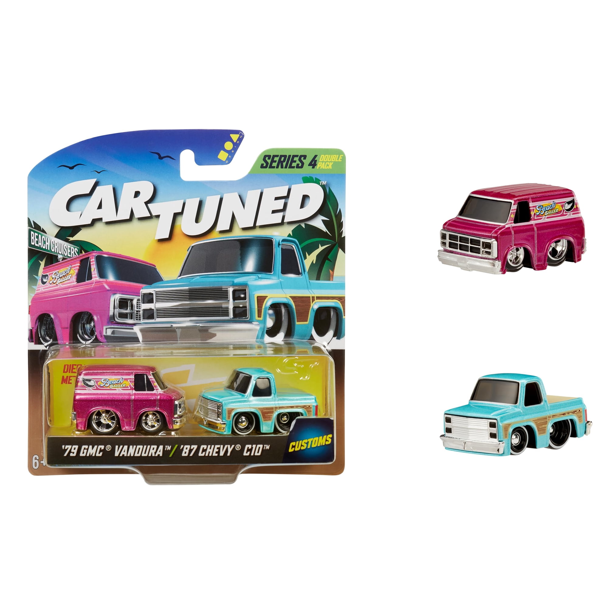 Coche De Juguete Little Tikes Cartuned, Paquete De 2, Serie 4, Cruceros De Playa