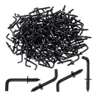 Ioensy - 100 Piezas Mini Ganchos De Tornillo En Ángulo Recto En Forma De L Ganchos De Medalla Multifuncionales M3.4X40Mm