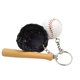 thumbnail image 2 of Mini Bola De Béisbol + Bate + Juego De Guantes Colgante Llavero Llavero Regalo - Negro, 2 of 3