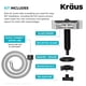 thumbnail image 4 of Enjuagadora de vidrio Kraus CleanMate KGR-500SFS Acero sin manchas, 4 of 9