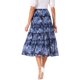 thumbnail image 3 of INSPIRE CHIC Falda Floral de Mujer con Volantes en Capas de Chifón Línea A Maxi Falda Azul Oscuro M, 3 of 6