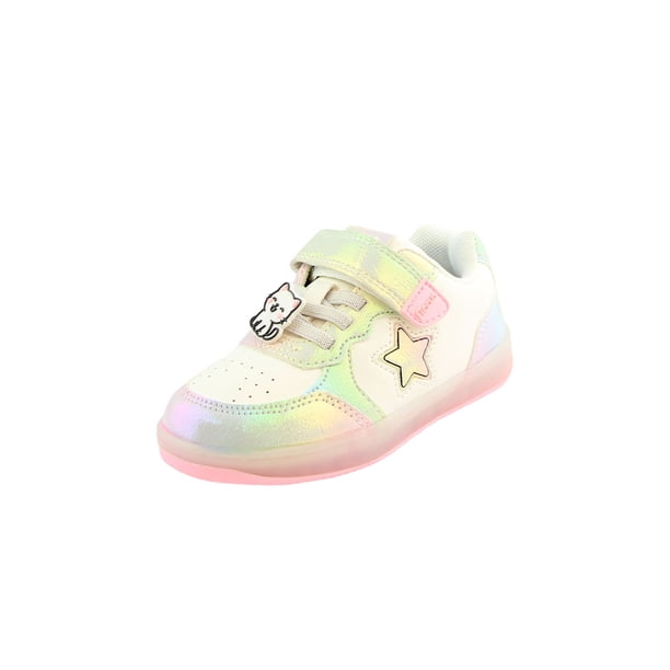 Zapatilla fluor velcro elástico kids niña 921
