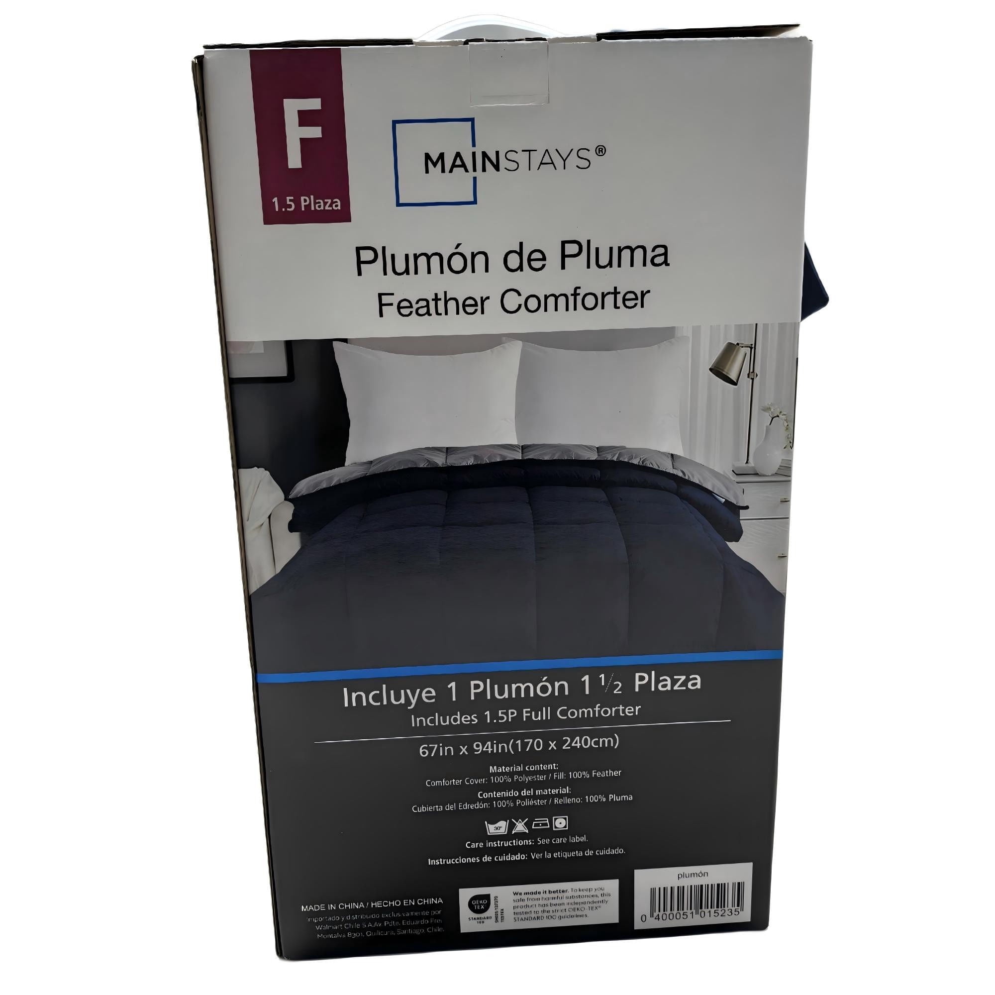 Mainstays - Plumón 1.5 Plaza Poliester