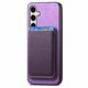thumbnail image 3 of Funda de Cuero Magnética con Tarjetero para Samsung Galaxy S24 Plus Cubierta Delgada Morado, 3 of 5
