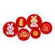 thumbnail image 1 of Decoración China Adhesivo De Pared Calcomanías Papel Flores Ventilador Para Dormitorio Decoración Estilo C, 1 of 5