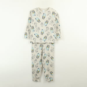 Conjunto Pijama Niño Full Print Gris Bluey
