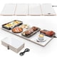 thumbnail image 1 of Bandeja térmica eléctrica 4 en 1 Food Warmer FEPPO, vidrio, 33 x 15 cm, 1 of 7