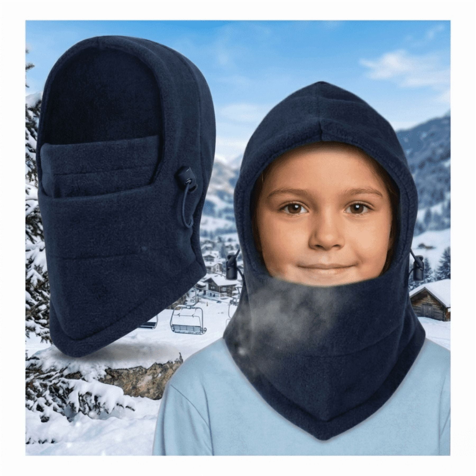 Genérico - Gorro Pasamontañas De Polar Ajustable Para Niños Niñas Invierno