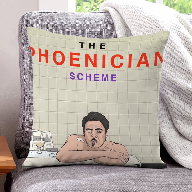 El Esquema Fenicio Fundas de almohada de terciopelo con tema, regalos de funda de almohada, decoración para el hogar, cojín de lanzar, regalo de cumpleaños para fans y parejas.66*66cm.