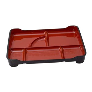 Magideal - Caja De Bento De Almuerzo Tradicional Japonés, Lacado, Recipiente De Comida, Plato Portátil De Almuerzo Portátil Reutilizable Bandeja De Sushi Para La