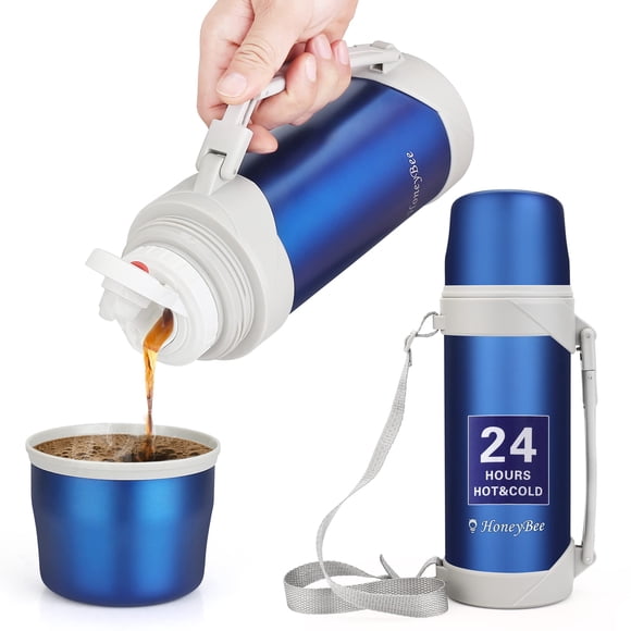 Bebidas calientes Thermos HoneyBee de acero inoxidable 18/8, 1,2 L, sin BPA