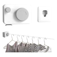 Genérica - Tendedero Retráctil Ropa Colgador Anticaída 4.2 Metros Acero Inoxidable