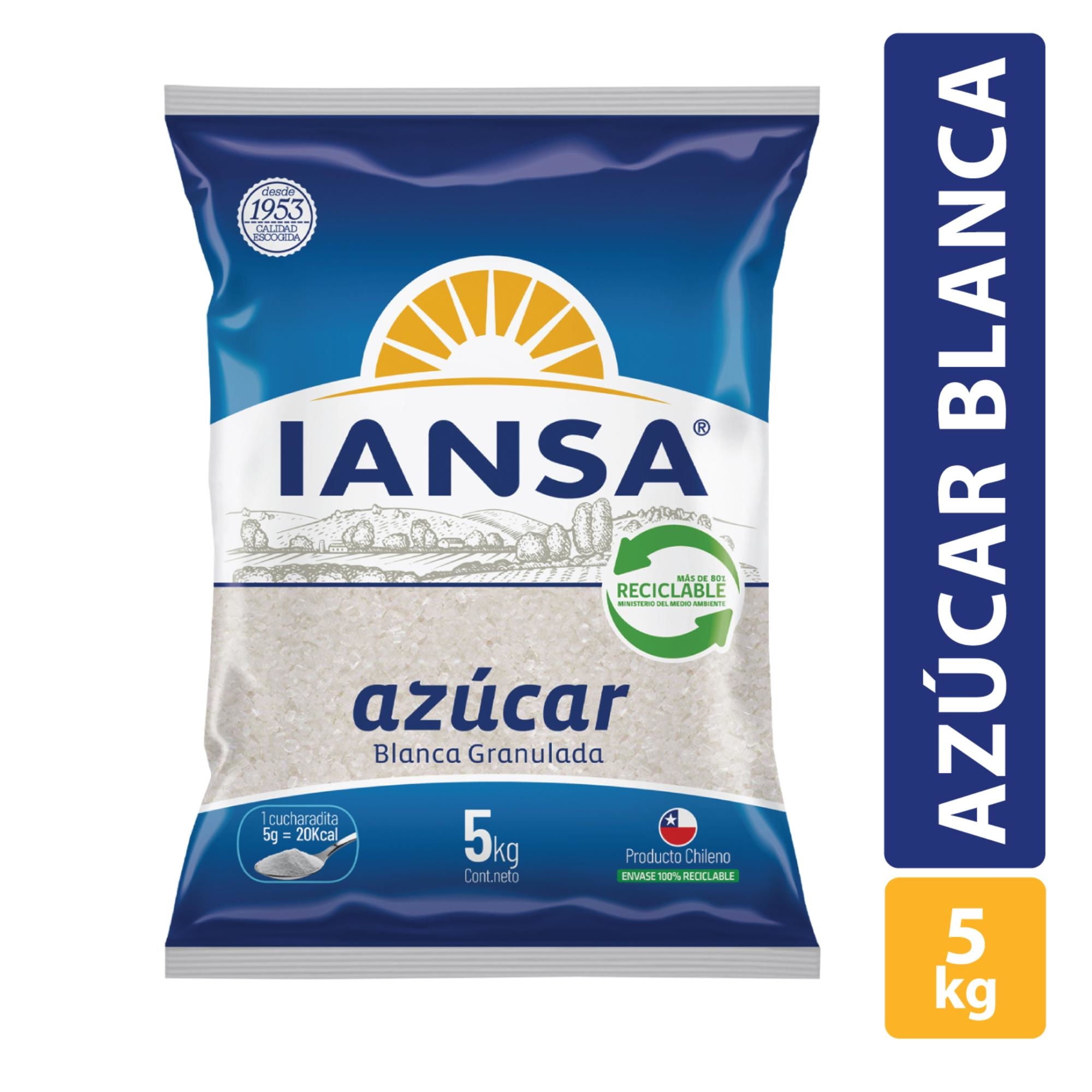 Azúcar Blanca Granulada Bolsa 5 Kg Iansa