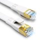 thumbnail image 1 of Cable Ethernet HUGIN CAT8 plano RJ45 blanco de 4,5 m y 40 Gbps, 1 of 7