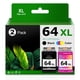 thumbnail image 1 of Cartucho de tinta Lamburee 64XL negro y color para HP Envy 7855, 1 of 8