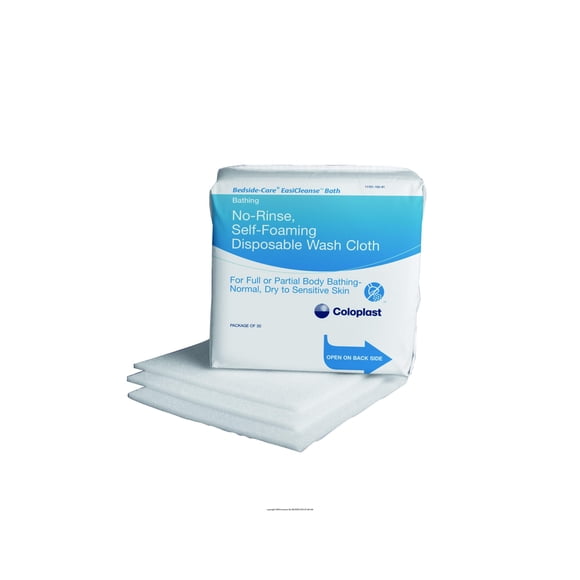 Toallitas de baño Coloplast BedsideCare EasiCleanse, paquete de 30 toallitas
