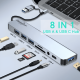 thumbnail image 3 of Hub adaptador USB tipo C 8 en 2 para Mac MacBook Windows #2, 3 of 3