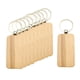 thumbnail image 1 of 10 Piezas En Blanco Llavero De Madera DIY Llaveros Estilo E 34x65mm, 1 of 5