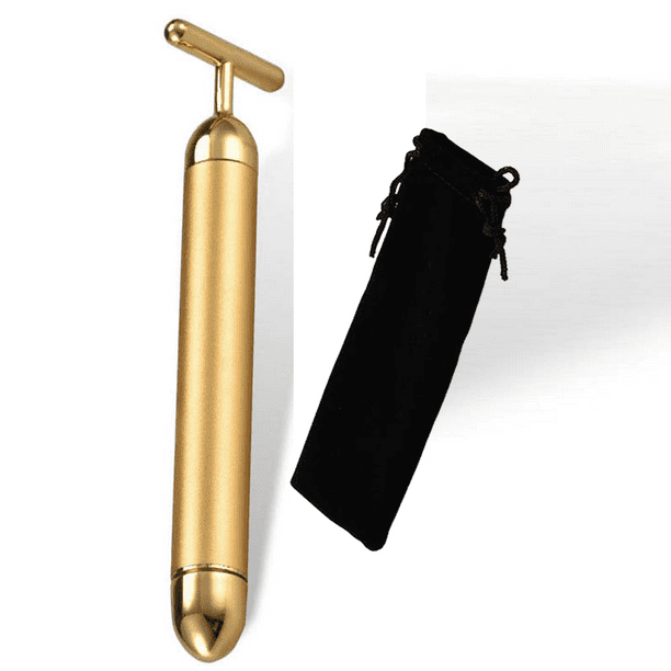 Multi-function Beauty Care Device 24k Facial Massage Stick Roller 3D Golden Energy Bar Vibrating Massager for Beauty Tool
