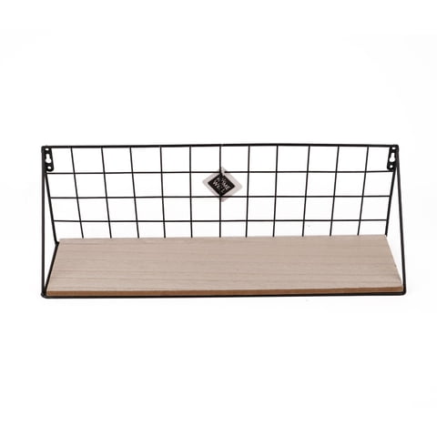 Imahe - Repisa Metalica Base Madera 45X12X15 Cm