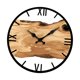 thumbnail image 2 of Reloj De Pared De Madera De Fácil Lectura, Reloj Colgante De Pared Para Dormitorio De Granja, Oficina, Números Romanos Marrones, 2 of 5