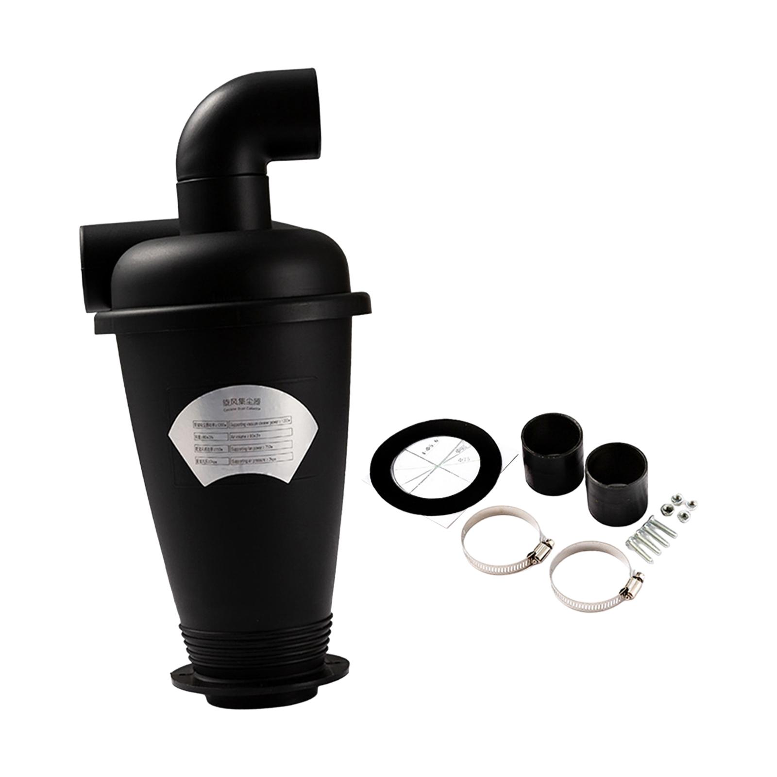 Magideal - Colector De Polvo Ciclónico, Filtro Ciclónico, Colector De Polvo, Accesorios De Recolección De Polvo, Colector Separador Ciclónico Portátil Para Arena Negro