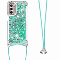 Funda Foxdock Para Motorola Moto G Stylus 2022 5G Con Cuerda Ajustable, Brillo Líquido, Protección Antigolpes Y Lente – Ideal Para Regalo