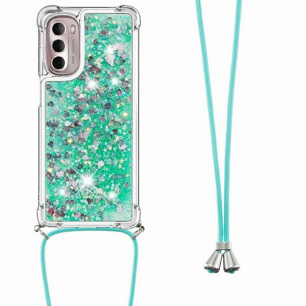 Funda FOXDOCK para Motorola Moto G Stylus 2022 5G con Cuerda Ajustable, Brillo Líquido, Protección Antigolpes y Lente – Ideal para Regalo