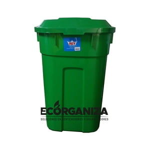 Rey Plast - Contenedor De Basura De 120 Lts Verde