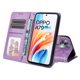 thumbnail image 4 of Funda tipo cartera FOXDOCK para OPPO A79 5G , diseño girasol en relieve, cuero PU, cierre magnético, soporte y tarjetero, 4 of 5