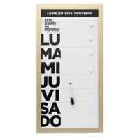 Vgo - Pizarra Plastica 30X60 Cm Work Dorado