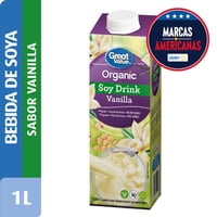 Bebida Vegetal De Soya Sabor Vainilla 1 L Great Value
