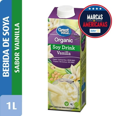 Bebida Vegetal De Soya Sabor Vainilla 1 L Great Value