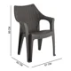 thumbnail image 5 of Set Terraza 4 Sillas Rattan con Brazos Reyplast Aruba Color Café, 5 of 8