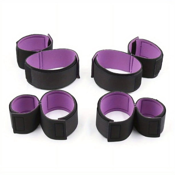 1/2 Pair Of Black And Purple Sponge Strap, Female Equipment Handcuffs, Adult Sex Toys, Black And Purple Sponge Handcuffs, BDSM Binding Handcuffs, Sex Training