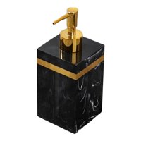 Magideal - Dispensador De Jabón Con Textura De Mármol, Dispensador De Jabón Líquido Para Manos, Botella Dispensadora De Loción De Repuesto Duradera Vacía Para El 500Ml Negro