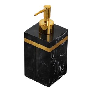 Magideal - Dispensador De Jabón Con Textura De Mármol, Dispensador De Jabón Líquido Para Manos, Botella Dispensadora De Loción De Repuesto Duradera Vacía Para El 500Ml Negro