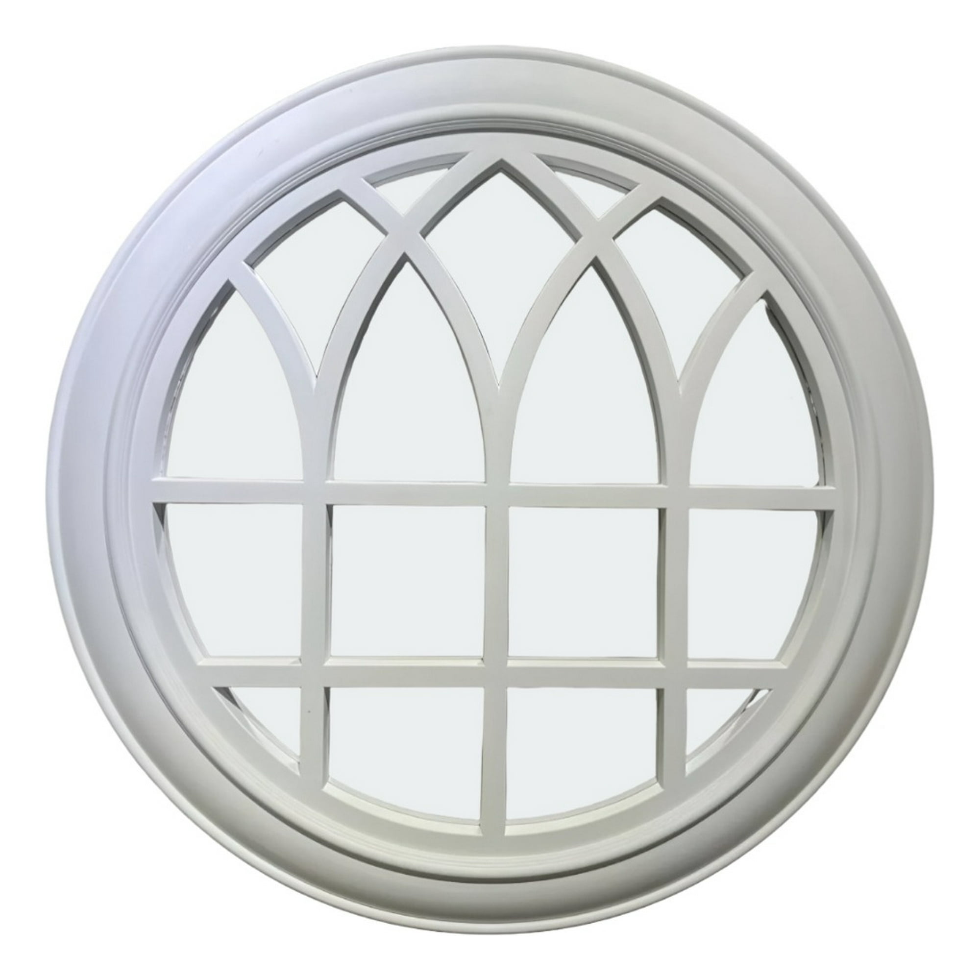 Genérico - Espejo Decorativo Circular Ventana Elegante Blanco Jhn