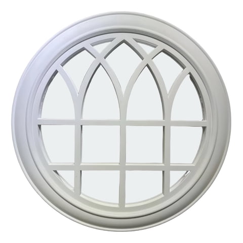 Genérico - Espejo Decorativo Circular Ventana Elegante Blanco Jhn