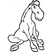 Rienda Libre Graphics - Decomural Cartoon Horse Childrens Ws-35539