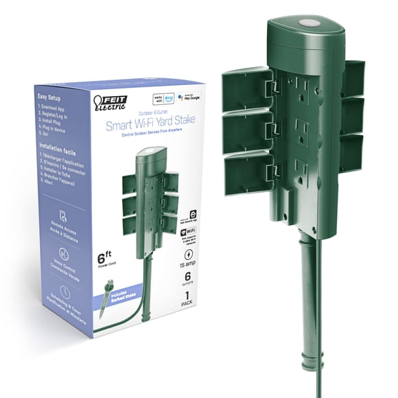 Yard Stake Feit Electric 125 V 15 A Alexa Google Smart Wifi