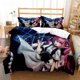 thumbnail image 1 of Steins;Gate Bedding Set Single Twin Full Size Bed Set Adult Kid Bedroom Duvet Cover Sets Anime Bed Sheet Set Bed Sheets, 1 of 5