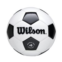 Pelota De Fútbol Wilson Modelo 4 Cuero Sintético Negro Blanco