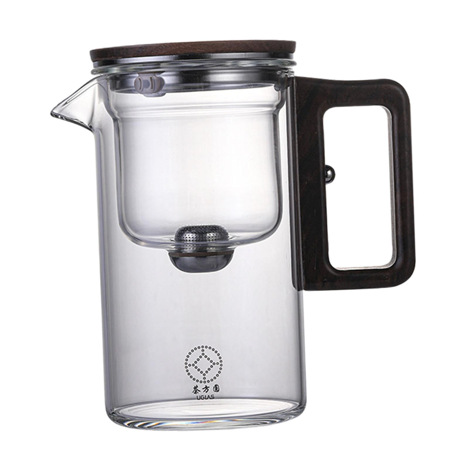 Bothyi - Tetera De Vidrio De Borosilicato Con Alto Contenido De Borosilicato, Infusor Extraíble, Tetera Floreciente Portátil, 730ml, Transparente