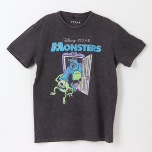 Polera Manga Corta Adulto Acero Monsters Inc Pixar Disney
