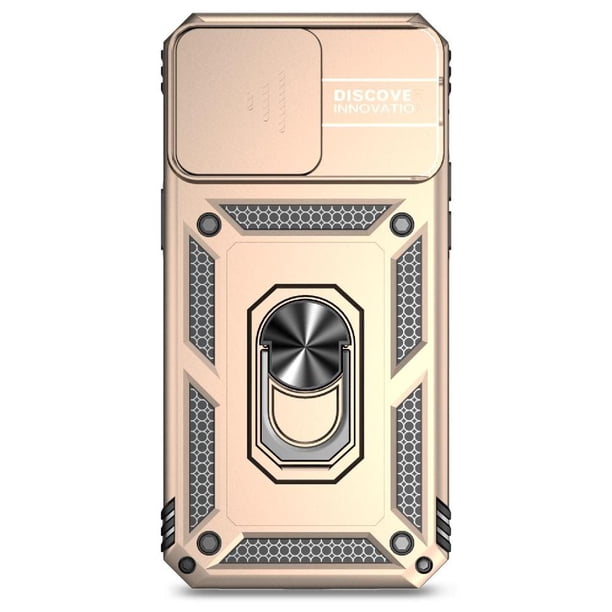 Estuche GANGXUN para iPhone 15 Pro Max, soporte giratorio 360°, estilo mecánico y magnético