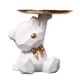 thumbnail image 4 of Estatua De Oso Contenedor De Artículos Diversos Figura En Miniatura Novedad Creativa Con Bandeja Blanca, 4 of 5